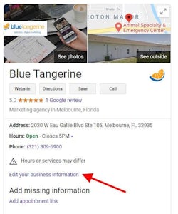 BlueTangerine_KP_editbusinessinformaiton_result_FL_Melbourne_2020_West_Eau_Gallie_Boulevard_Ste_105
