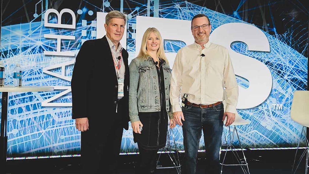 Buy Now Button Panel Greg Bray Paul Gortzig and Carol Morgan standing together