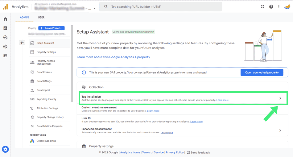 GA$ Tag Installation screenshot