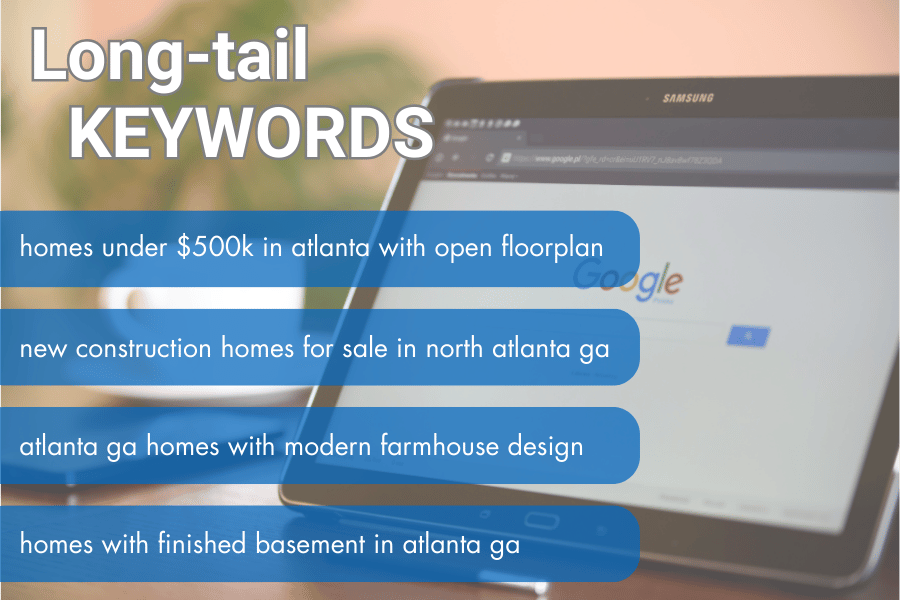 Home builder long tail keyword examples