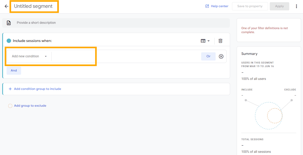 7-segment-setup GA4 Segment setup